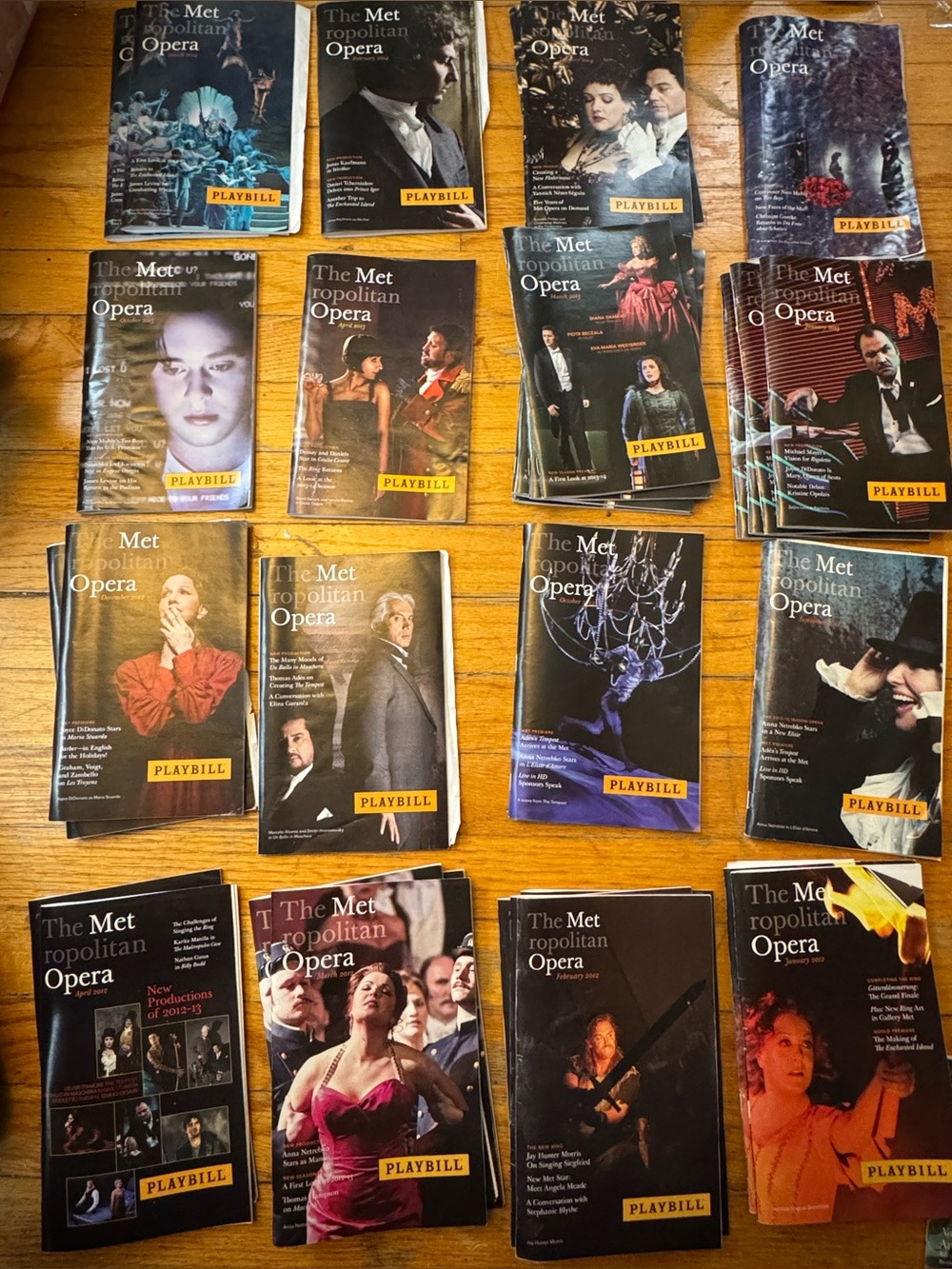 Metropolitan opera Playbills  2012-2014